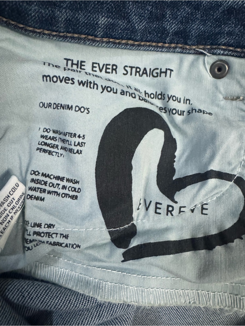 Evereve the Ever Straight cropped High-Rise Straight Leg Jeans raw hem - Picture 6 of 11